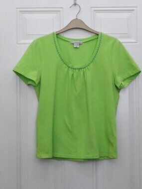 lime green Bianca Nygård crewneck t-shirt size M